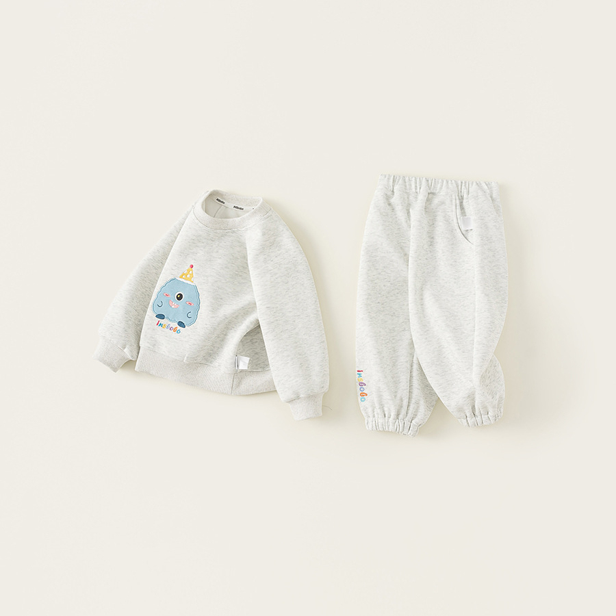 童裝兒童衛衣套裝新款女童寶寶卡通上衣男童衛褲兩件套