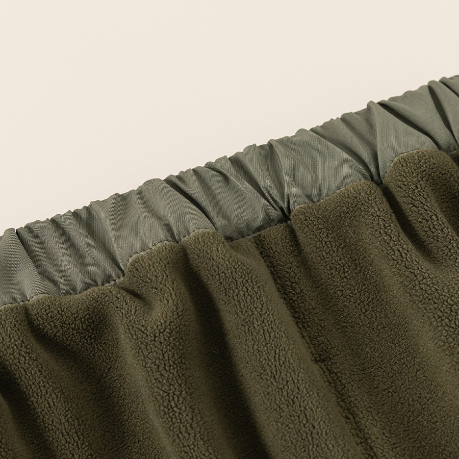 男孩褲子冬季新款雙面絨寶寶束腳褲大口袋帥氣兒童工裝褲子