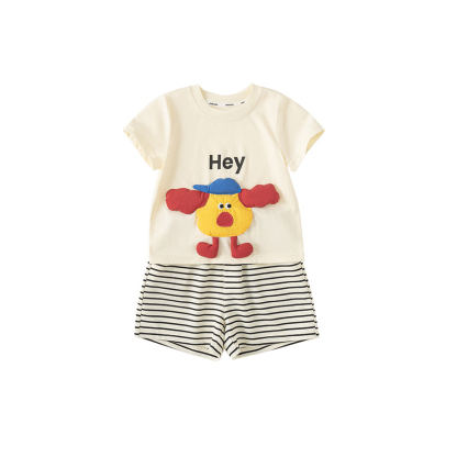 童裝兒童短袖套裝女童夏裝男童T恤短褲兩件套中小童夏季衣服