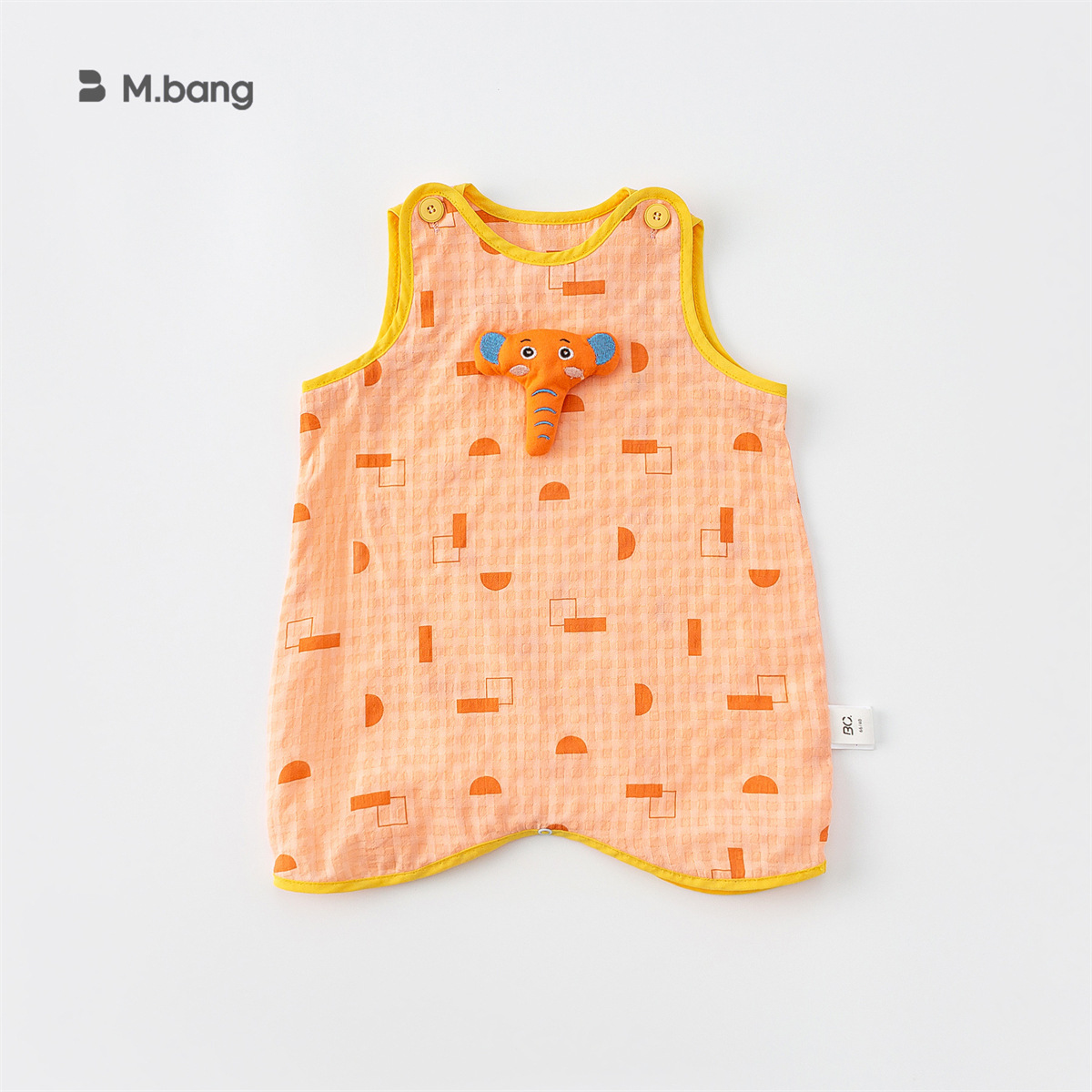 夏季韩系哈衣男女薄款无袖包屁衣儿童连体衣婴童纳凉爬爬服