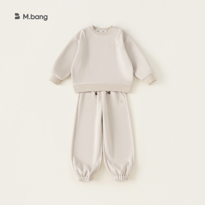 兒童衣服新款秋季衛衣女孩運動繡花束腳褲兩件套休閒套裝