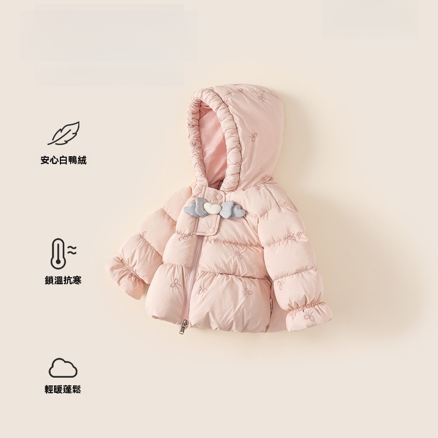 童裝冬季新款女孩上衣保暖冬裝兒童羽絨服白鴨絨女童羽絨外套