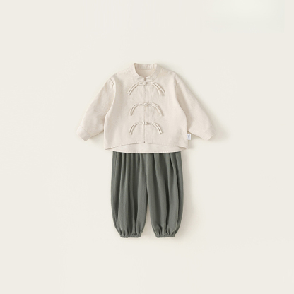 童裝寶寶衣服男童秋季唐裝中小童兩件套兒童國風套裝