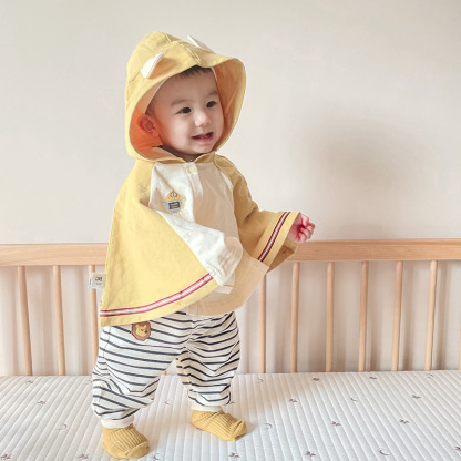 春秋季韓版新品女童連帽寶寶披風斗篷嬰童外出服男童衣服