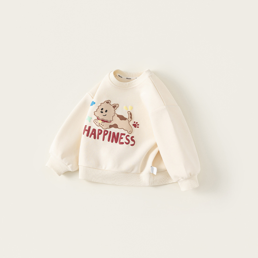 童裝男童衛衣春季新品圓領印花寶寶衣服小童套頭衫兒童上衣