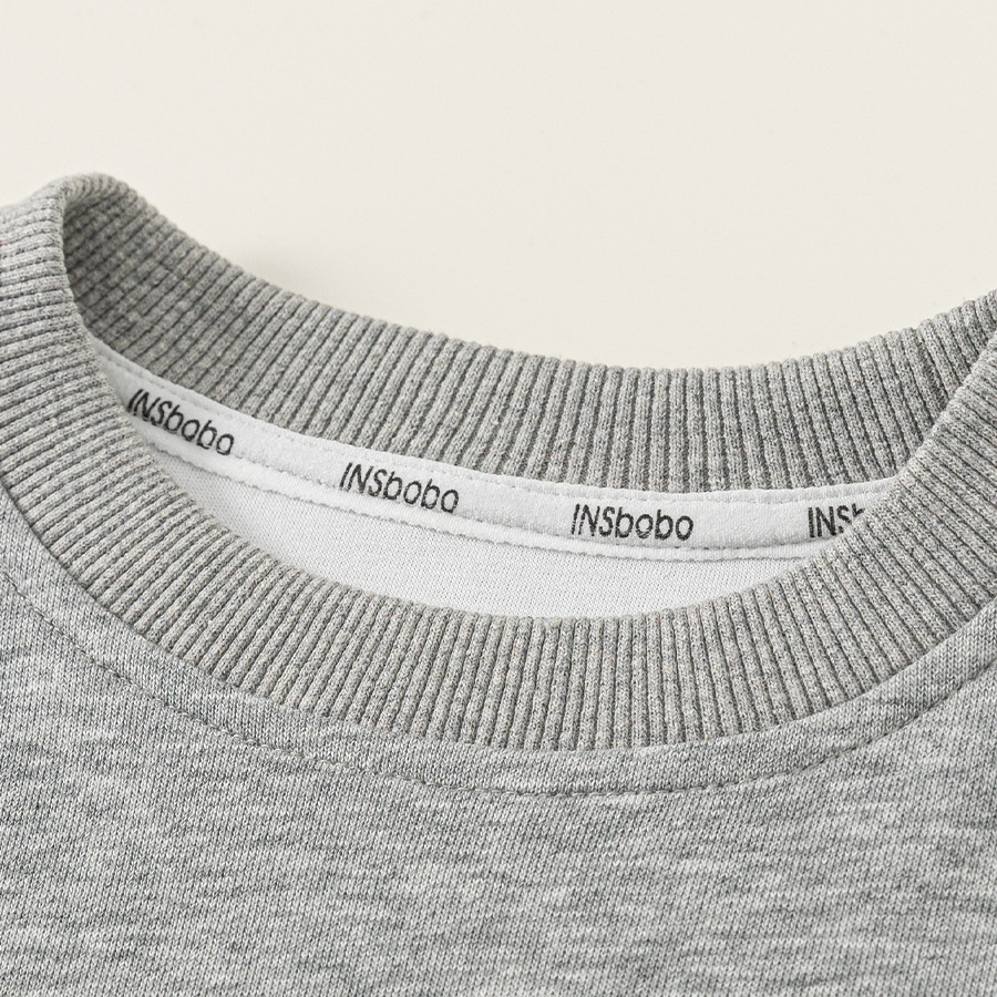 童裝女童衛衣圓領印花男童套頭衫衣服春季新品寬鬆兒童上衣