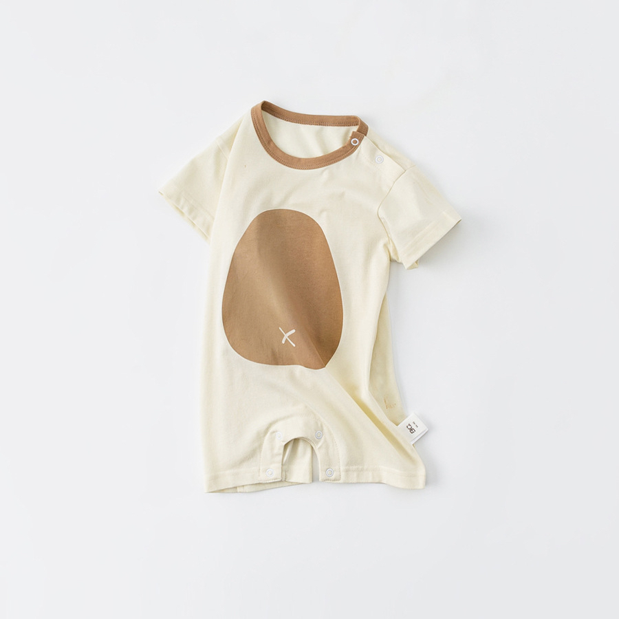 童裝夏季薄款男女童卡通爬服兒童連體衣嬰童