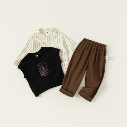 春秋新品兒童套裝男童休閒三件套小童秋裝潮童裝寶寶衣服