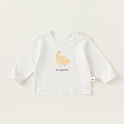 童裝兒童圓領T恤嬰童卡通印花上衣2025春裝寶寶套頭衫