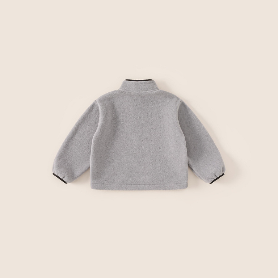 冬季兒童內膽拉鍊大童外套搖粒絨立領保暖孩子上衣男童外套