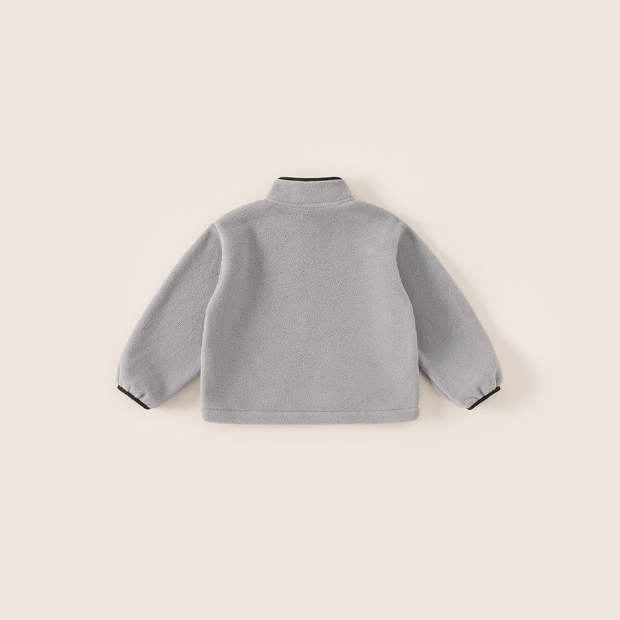 冬季兒童內膽拉鍊大童外套搖粒絨立領保暖孩子上衣男童外套