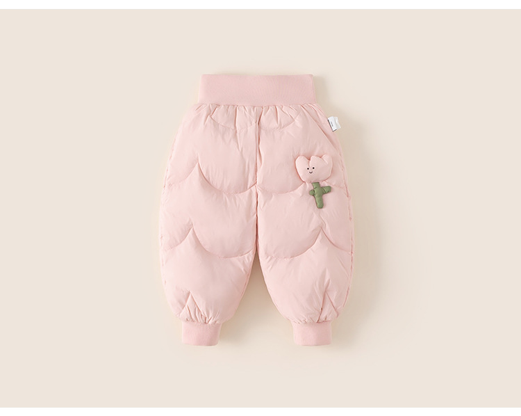 冬款長褲童裝新品休閒褲保暖女寶寶束腳褲男童羽絨褲兒童褲子