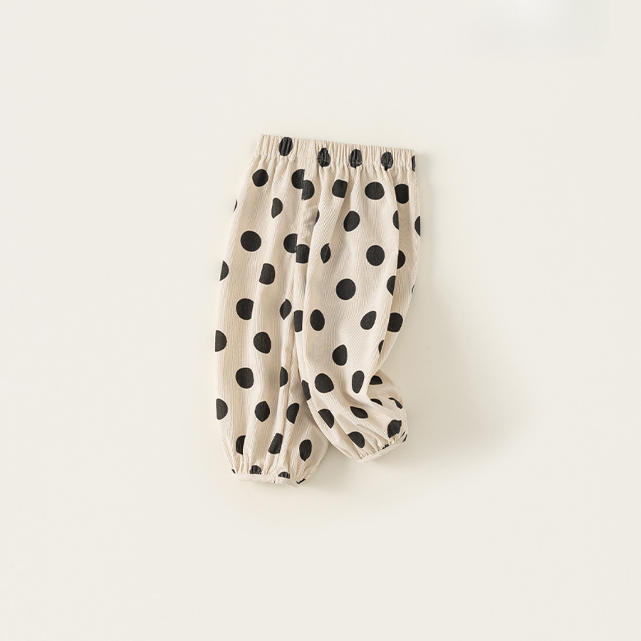 秋季新款兒童褲子時尚波點褲寬鬆燈籠褲女寶寶長褲女童休閒褲