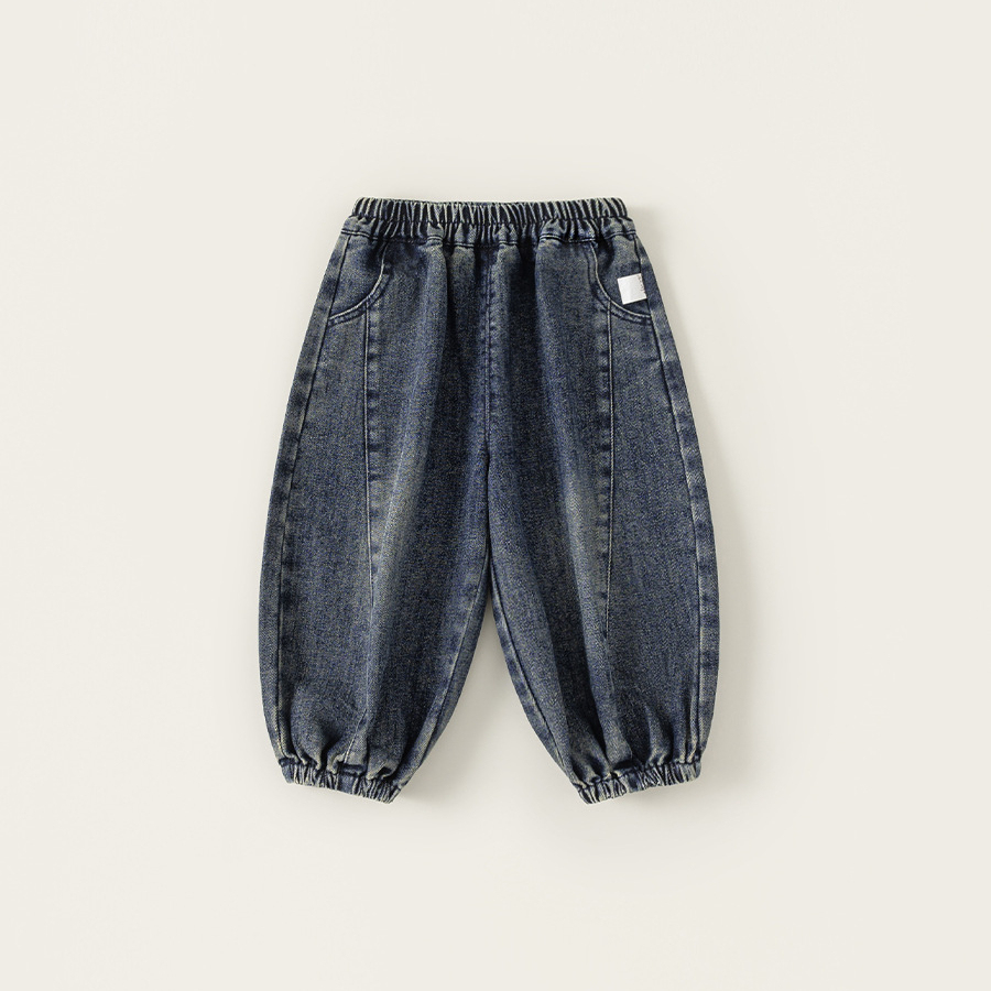 童裝男童牛仔褲春季新品兒童束腳褲帥氣中小童褲子寶寶長褲