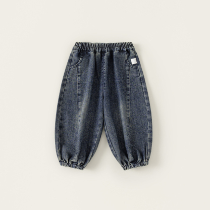 童裝男童牛仔褲春季新品兒童束腳褲帥氣中小童褲子寶寶長褲