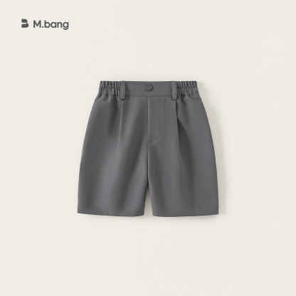 童裝夏季新款男童衣服套裝簡約休閒條紋襯衫休閒短褲兩件套