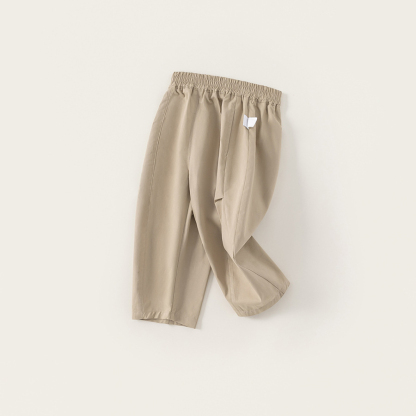 童裝男童褲子春季新品簡約兒童休閒長褲純色百搭中小童直筒褲