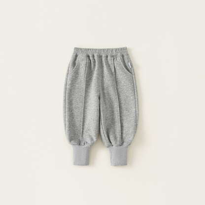 童裝寶寶褲子春秋季新款運動褲男童束腳長褲純色兒童運動褲