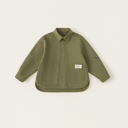 童裝男孩秋裝新款上衣兒童春秋款休閒外套復古長袖襯衫