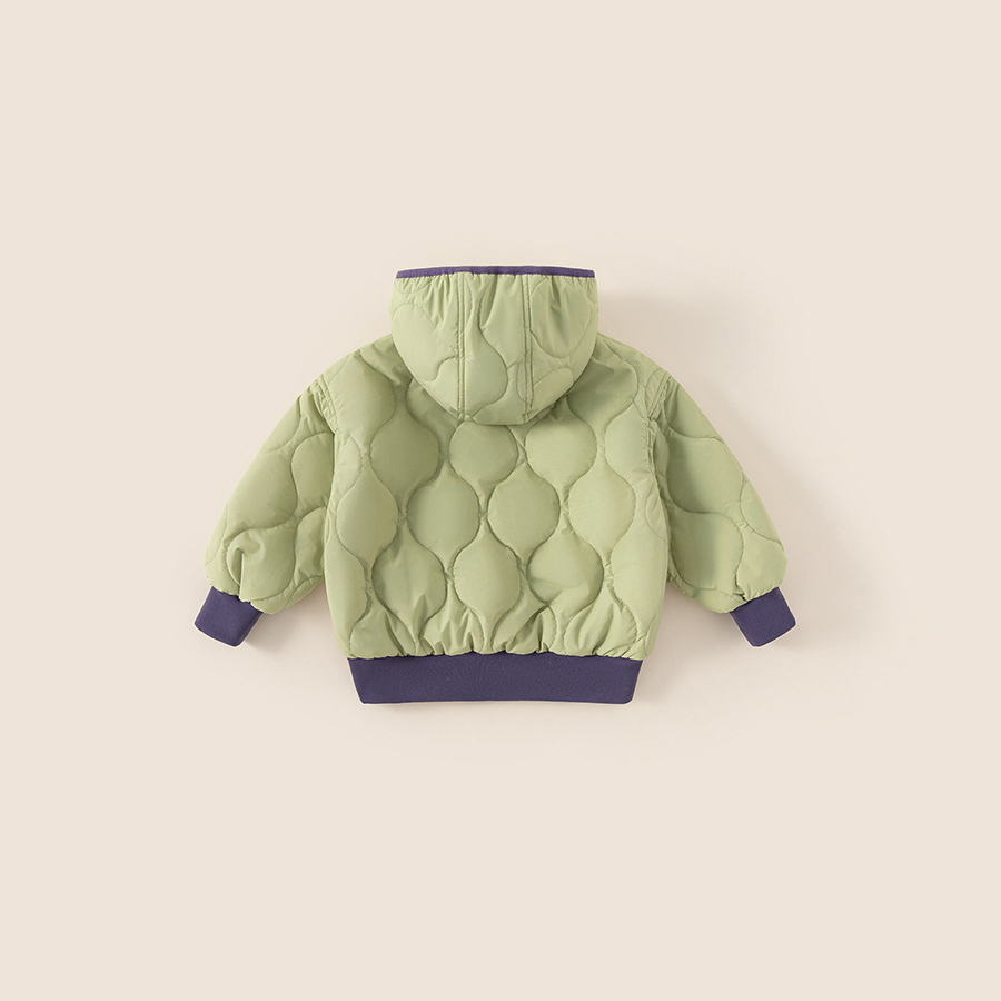 兒童連帽外套童裝加厚保暖絎棉男童上衣冬款韓版女童棉服