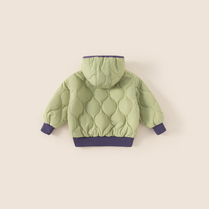 兒童連帽外套童裝加厚保暖絎棉男童上衣冬款韓版女童棉服