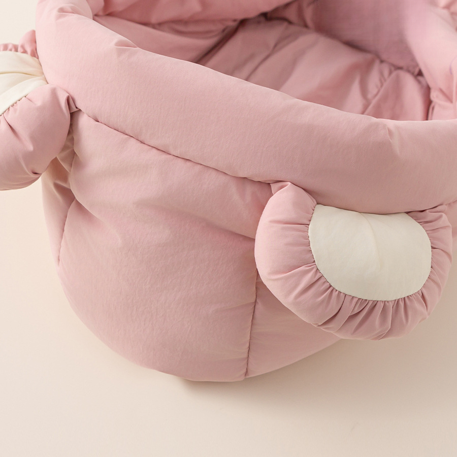 童裝冬季新款兒童上衣女寶寶羽絨服可愛連帽衣服女童羽絨馬甲