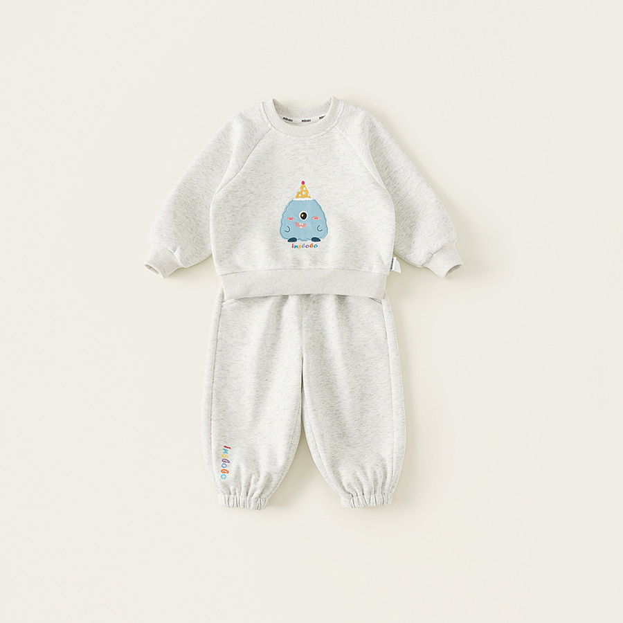 童裝兒童衛衣套裝新款女童寶寶卡通上衣男童衛褲兩件套