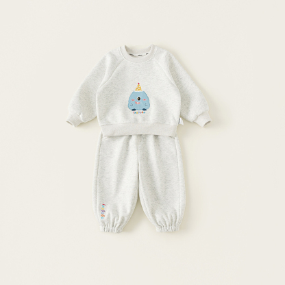 童裝兒童衛衣套裝新款女童寶寶卡通上衣男童衛褲兩件套