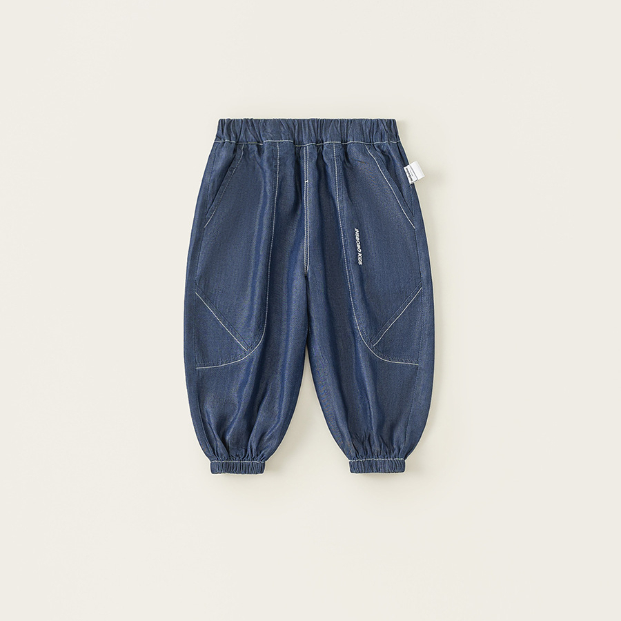 童裝男童夏季薄款牛仔褲新款兒童褲子束腳褲中小童長褲潮