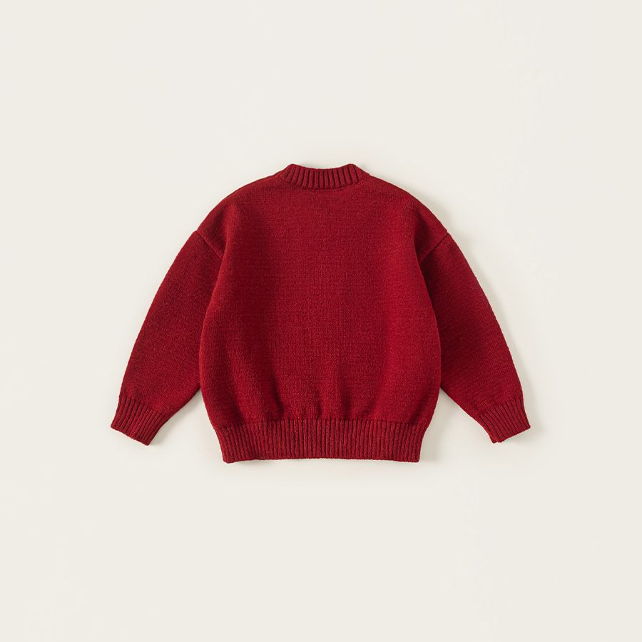 童裝女童秋裝新品內搭圓領長袖毛巾繡針織衫內搭女孩子毛衣