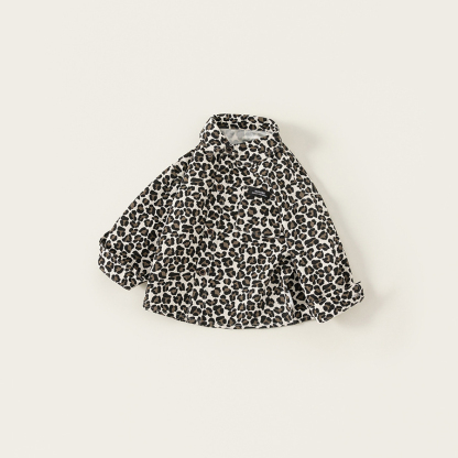 童裝男童襯衫時髦豹紋兒童上衣春季新品滿印寶寶衣服時尚單品