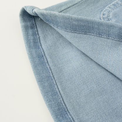 童裝女童褲子甜美蝴蝶結翻邊牛仔短褲女寶寶夏季熱褲XK42065