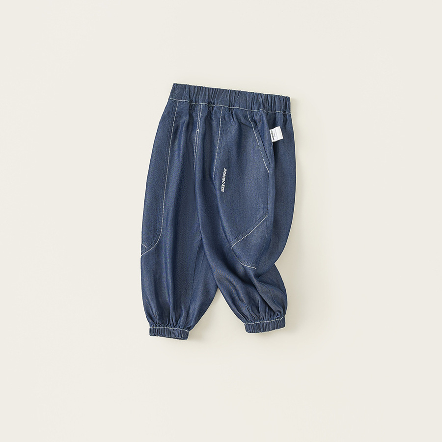 童裝男童夏季薄款牛仔褲新款兒童褲子束腳褲中小童長褲潮