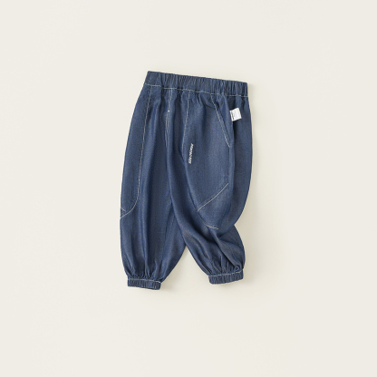 童裝男童夏季薄款牛仔褲新款兒童褲子束腳褲中小童長褲潮