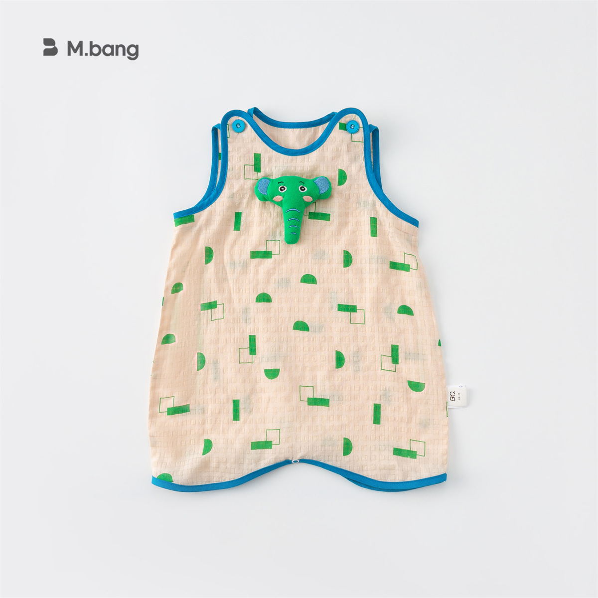 夏季韩系哈衣男女薄款无袖包屁衣儿童连体衣婴童纳凉爬爬服