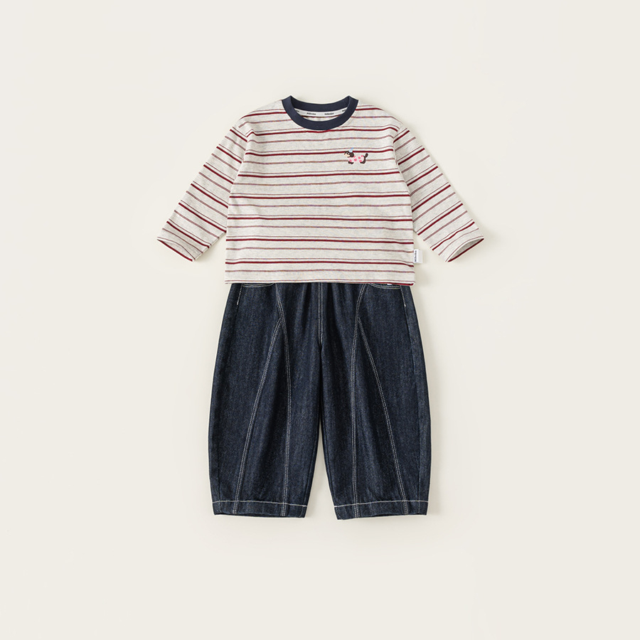 童裝男童套裝冬季新品T恤長褲三合一羽絨服外套女童四件套