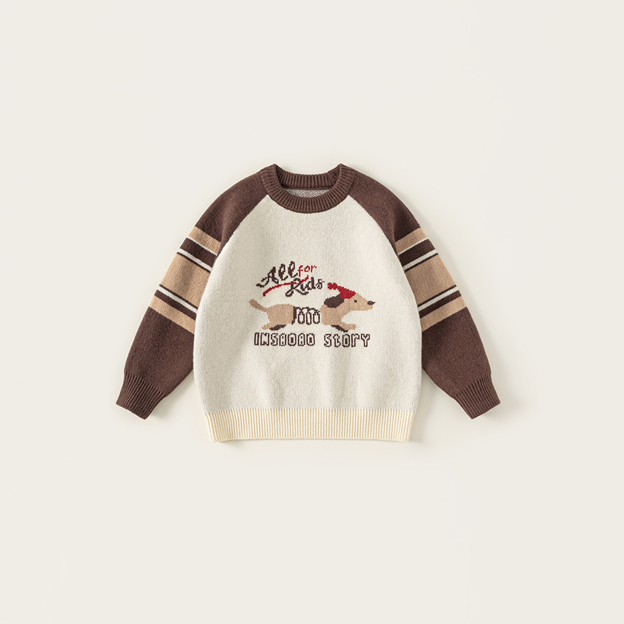 童裝秋款兒童長袖新品男童內搭中大童上衣插肩袖男孩子毛衣