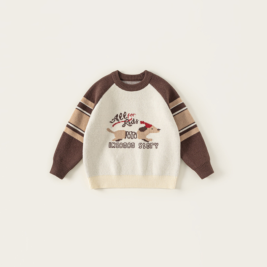 童裝秋款兒童長袖新品男童內搭中大童上衣插肩袖男孩子毛衣