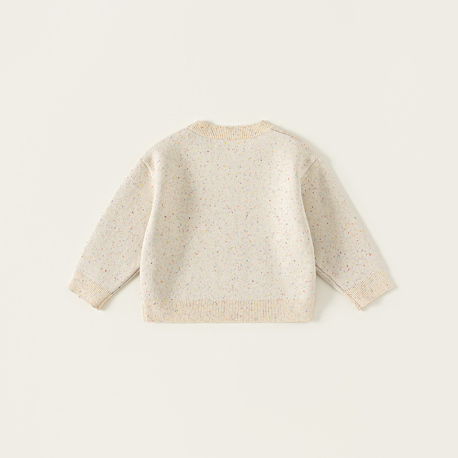 童裝秋季新款兒童上衣男孩子套頭針織衫波點長袖內搭女童毛衣