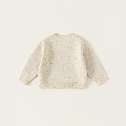 童裝秋季新款兒童上衣男孩子套頭針織衫波點長袖內搭女童毛衣