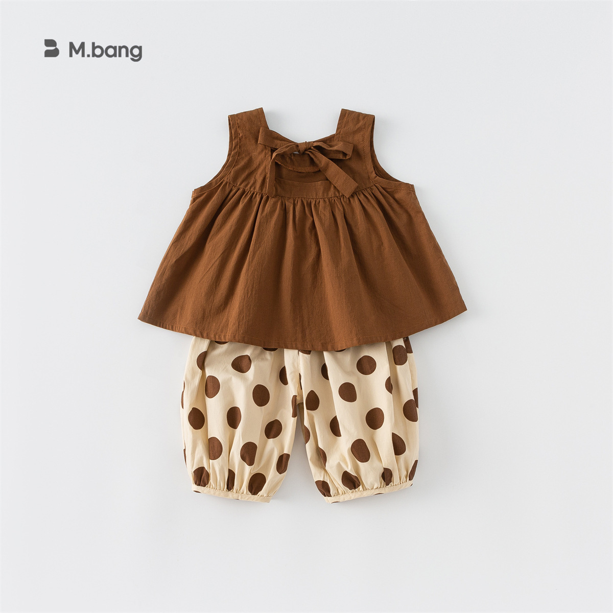 童裝夏季新款韓版寶寶無袖背心闊腿褲女童兩件套時髦兒童套裝