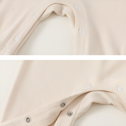 兒童純色連體衣簡約童裝春秋新品男女童爬服外穿嬰幼兒衣服