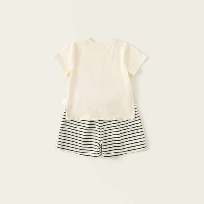 童裝兒童短袖套裝女童夏裝男童T恤短褲兩件套中小童夏季衣服