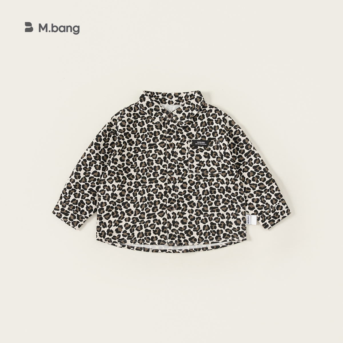 童裝男童襯衫時髦豹紋兒童上衣春季新品滿印寶寶衣服時尚單品