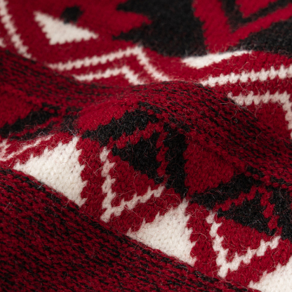 童裝大童針織圓領套頭衫新年紅色兒童毛衣秋冬新款男孩衣服