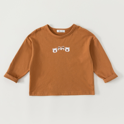 女童長袖童裝秋裝休閒兒童T恤套頭女寶寶打底衫男童衣服