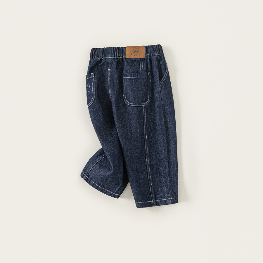 童裝男小童長褲秋款兒童褲子時尚男童直筒牛仔褲