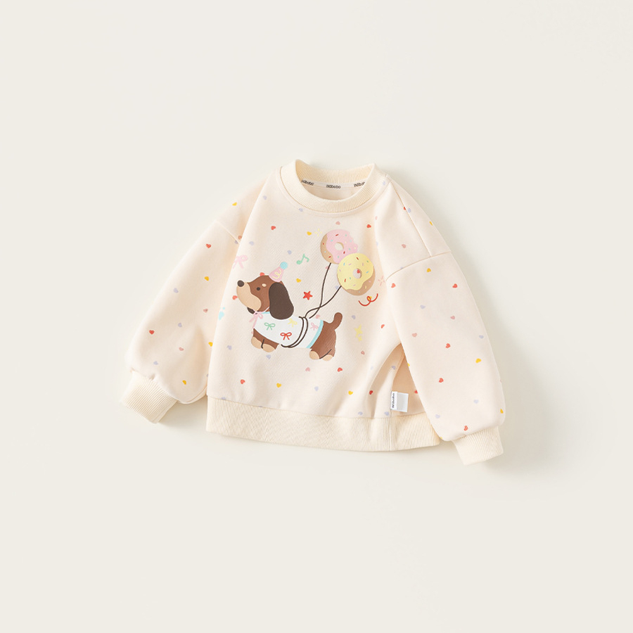 童裝女童衛衣甜美兒童套頭衫衣服春季新品卡通印花中小童上衣