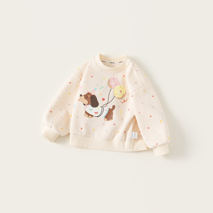 童裝女童衛衣甜美兒童套頭衫衣服春季新品卡通印花中小童上衣