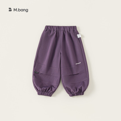 童裝秋季新款兒童褲子男童工裝褲純色休閒束腳褲男孩長褲